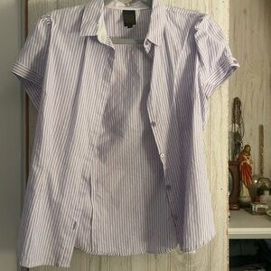 Striped Purple Women's Blouse